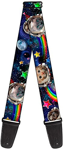 BUCKLE-DOWN correa para guitarra, Astronaut Cats in Space/Rainbows/Stars