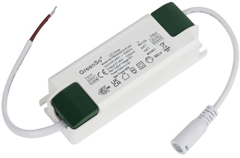 GreenSo 50W LED Transformateur Alimentation 27-40Vdc 1200mA Courant Constant Pilote, LED Driver pour Eclairage de Plafond, Plafonnier Panneau 60x60, 120x30cm, GS-PA50A02-1200, TUV SAA CE CB