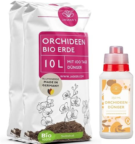 Orchideenerde 20 L ● Orchideensubstrat ● Phalaenopsiserde zum Umtopfen ● grob (Orchideenerde 20 L + Dünger)