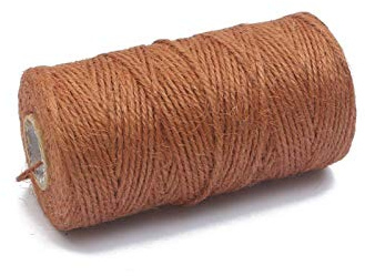 Cqinju-Natural Yute Cordel 100m Natural Burlap Jute Colorido Cuerda de Horquillas Cuerda de cáñamo de 2 mm Regalo de Cadena Cuerdas de Embalaje Fuente de Navidad, Cuerda de Embalaje Duradera