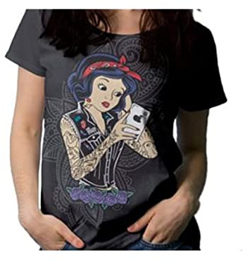 Los Eventos de la Tata. Camiseta de Mujer Moderna Princesas tatuadas