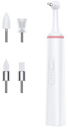 KUUY Cepillo De Dientes EléCtrico Pulidor De Dientes, Raspador De Manchas Dentales EliminacióN De Sarro Limpieza De Dientes De Mascotas Limpiador Pulidor con 4 Cabezas De Pulido