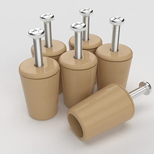 Rolladenstopper 30mm | Beige | 3 Paar | komplett mit Schraube & Dichtung - Anschlagwinkel für Rollläden, Rollo o. Jalousie Stopper