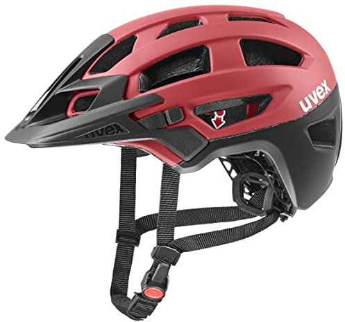 uvex Finale 2.0 - sicherer MTB-Helm für Damen und Herren - individuelle Größenanpassung - erweiterbar mit LED-Licht - red-Black matt - 56-61 cm