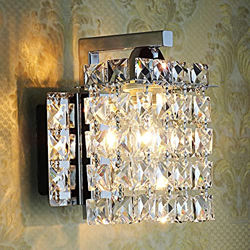 Jadssox Moderne kristall Wandleuchte Chrom Wandleuchte Edelstahl Wandleuchte, innen Schlafzimmer nachttischlampe, Wohnzimmer Flur hotelzimmer dekor Wandleuchte