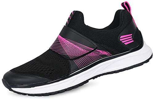 KOFUBOKE Women’s Indoor Cycling Shoes SPD Cleats Compatible Comfortable and Breathable Road Bike Shoes, Black, 6.5 UK