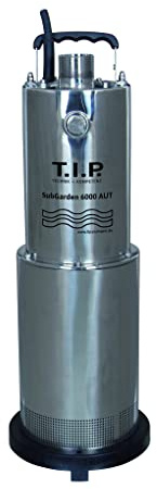 T.I.P. 4in1 Zisternenpumpe - Tauchdruckpumpe Edelstahl (6.000 l/h Fördermenge, 43 m Förderhöhe, 4,3 bar Druck, 1.200W, integrierte Automatik, Gartenpumpe, Hauswasserautomat) Subgarden 6000 AUT, 30137