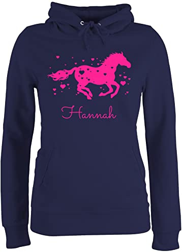 Geschenk mit Namen personalisiert by Shirtracer - Pullover Damen Hoodie Frauen - Pferd - Pferde Geschenk Mädchen