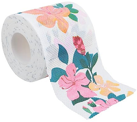 SOLUSTRE 2rollen Farbige Bedruckte Rollenpapierservietten Kreatives Toilettenpapier Mit Mustern Aus Holzpulpe Sicher Für Täglichen Gebrauch Für Bad Und Tischdekoration Packung