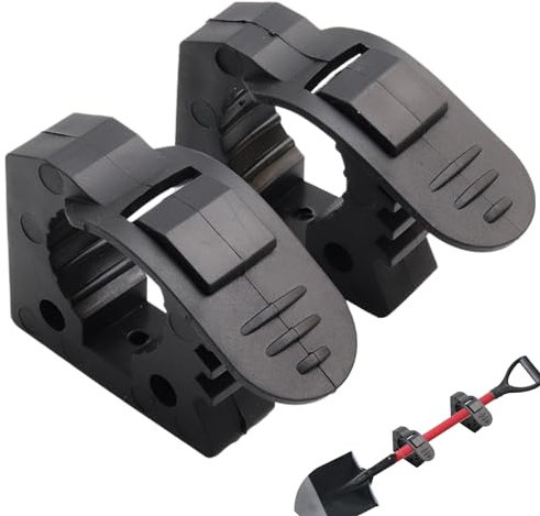 Shovel Holder, Quick Release Clamp 2Pcs Non-Slip Rubber Clamp for 1.18-1.57in Diameter Tools Universal Strong Load TUV ATV Van Trucks Quick Grip Clamps for Shovel Axe