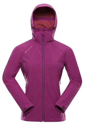Alpine Pro Hoora - Giacca softshell da donna, impermeabile, traspirante, leggera, per le mezze stagioni, primavera, autunno, per attività all'aperto, Rosa 1, M