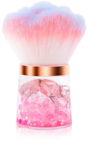lootaan Nail Dust Brush Acrylic Powder Dusting Remover Cleaner Brush-Rose | Soft & Fluffy Nylon Bristles, Easy-Grip Handle, Easy to Clean, Nail Prep & Dust Cleaning, Acrylic & Gel Nail Use, Rose