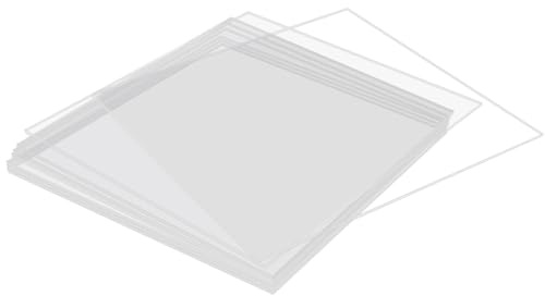 TAICHEUT 8PCS 300 x 300 x 3mm Clear Acrylic Sheets, Square Plastic Board for Picture Frame, Craft DIY, Printing