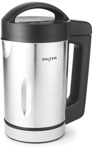 Salter Fabricador de Sopa Digital - 1.6L, Ideal Para Cocinar en Lotes, 5 Configuraciones (Suave, Grueso, Bebidas, Mantener Caliente, Mezclar/Limpiar), Sensor Antidesbordamiento, 900W