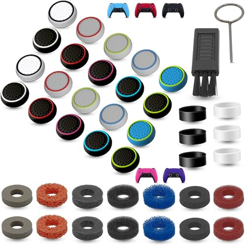 MatoSan® Controller Zubehör Set 42-teilig – Thumbstick Kappen, Ringe & Aim Assist – Verbesserter Grip, Schutz & Zielpräzision – Kompatibel mit gängigen Controllern
