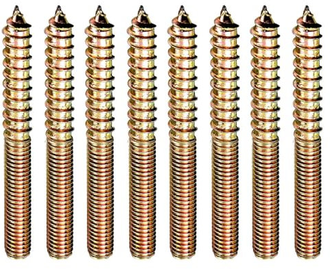 M4 x 20mm Hanger Bolts Double Headed Dowel Screws Self-Tapping Screws Headless Fastener Machine Metric Thread Wood Screw for Furniture Connecting