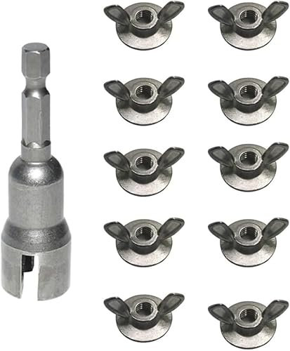 Flügelmutter-Stecknuss, Stahl-Flügelmutter-Treiber und Hurricane-Flügelmuttern, Hurricane-Rollladenbohrer, Rollladen-Flügelmutter-Treiber und Sturmladen-Flügelmuttern, Flügelmutter-Bohraufsatz