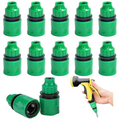 Tkxjry 12 Packconnettore per Tubo da, Tubo da Giardino Adattatore, Rubinetto Connettore, Tubo da Giardino Raccordi Rapidi, Attacchi Rapidi Acqua per Prolunga di Standard Tubo E Irrigazione Giardino