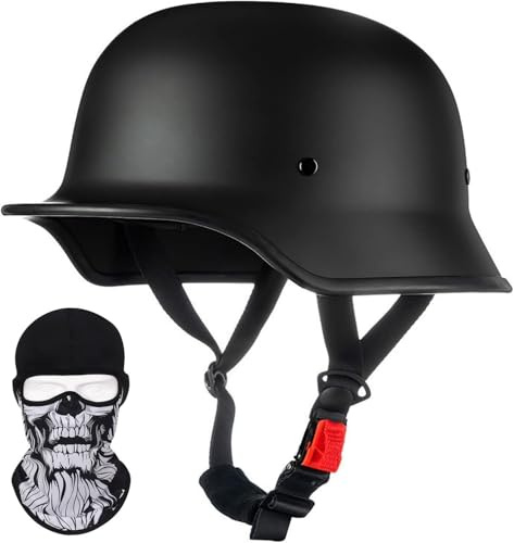 Retro-Halbhelm für Motorräder im Deutschen Stil, Retro-Halbschalenhelm mit DOT/ECE-Zulassung, Vintage-Offener Helm, Jet-Helm für Damen und Herren, Fahrrad, Cruiser, Chopper, Moped