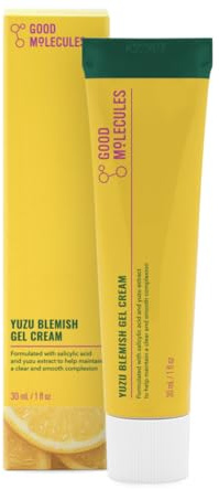 Good Molecules Yuzu Blemish Gel Cream - Lightweight Gel Moisturizer with Salicylic Acid (BHA) and Natural Extracts to Target Blemishes, Even Skin Tone, and Texture - Skin Care for Face