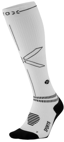 STOX Energy Socks Sportsocken Damen, Kompressionsstrümpfe Sport Socken | Kompressionssocken Klasse 2, Compression Socks Women, Fitness, Gym, Hyrox, Stützstrümpfe, Kniestrümpfe, Anti-Blasen, Nahtlos