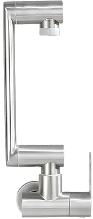 HomeLava Faltbar Küchenarmatur Wandmontage für Kaltwasser, Wandarmatur Kaltwasserhahn mit 2 Wasserstrahlarten, Wasserhahn Wand Kaltwasserarmatur 360° Drehbar aus 304 Edelstahl, Matt