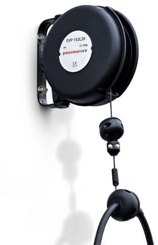 Pneumatico Retractor EVP - EV Ladekabel Aufroller - Typ 2 Ladekabel Halterung - Wallbox Kabelhalterung - Kabel Wandhalterung - EV Kabelaufroller Automatisch - Kabelhalter wand - 1,5-3,0kg