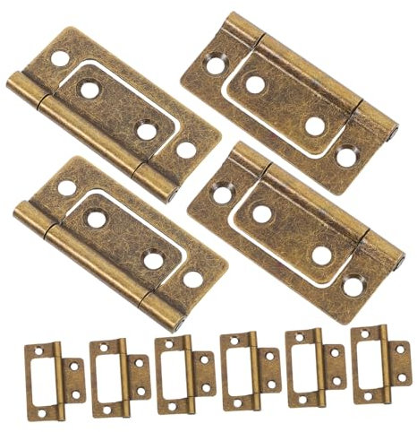 Angoily 12pezzi Cerniere Per Sportelli in Ferro Bronzo Anticato Cerniere Per Mobili Resistenti All Usura Per Persiane Soffietto Per Porte Finestre e Armadietti