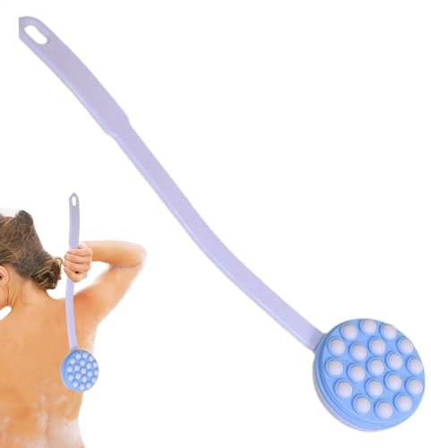 Aplicador de loción de espalda, de ducha de mango largo, herramienta corporal, limpiador de cerdas, aplicación uniforme de loción, agarre ergonómico, baño para el hogar y viajes