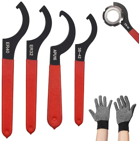 Zevmi Detacheur - Set di 4 chiavi a gancio, con manico antiscivolo per sistemi di sospensioni