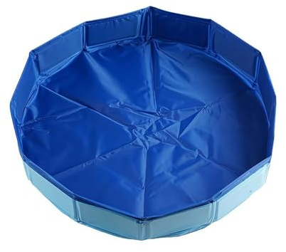Faltbarer Hundepool für Haustiere, tragbar, zusammenklappbar, PVC-Schwimmbad, Badewanne, geeignet für Hunde, Katzen und Kinder, für drinnen und draußen, 50 x 8 cm, 1 Stück
