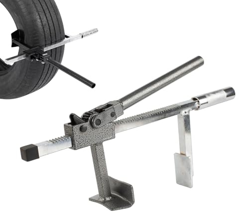 Hanlintk Universelles Reifenwechsler für Autos & Motorräder, LKW-Reifenreparaturset, Auto- und Motorradreifenentfernungswerkzeug (schwarz, 43cm)