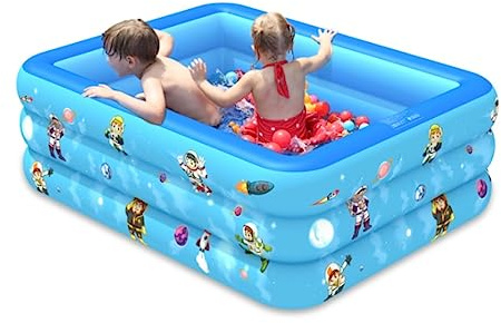IWENZHKPA Piscina Gonfiabile Piscina Gonfiabile Piscina Gonfiabile di Grandi Dimensioni Piscina per Salotto Familiare Adatta per Cortile All'aperto Piscina per Famiglie(Blue,45 * 33 * 20in)