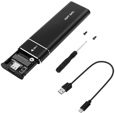 Aluminium-Festplattenbox, USB 3.1 Gen 2, externes Gehäuse, Laufwerksgehäuse, 10 Gbit/s Speicher