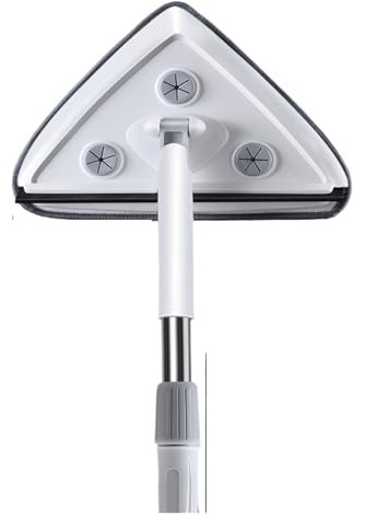 Asta telescopica for tergicristallo for vetri, spazzola for la pulizia delle finestre, strumento professionale for casa(4 cloths white 2m)