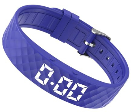 Générique Bracelet d'Alarme Silencieuse - Montre À Minuterie Silencieuse - Alarme De Poignet À Vibration Réglable - pour Femmes Hommes Adultes Filles Seniors Personnes Âgées