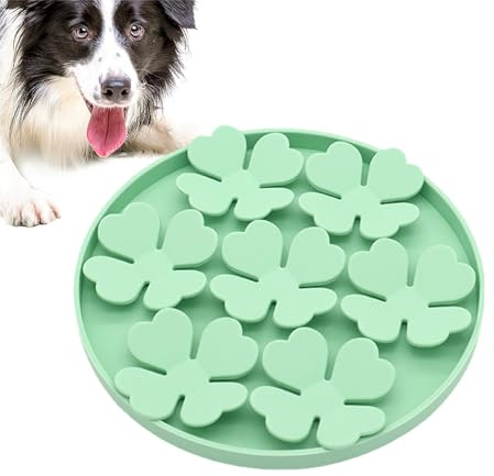 Tappetino da leccare per cani - Alimentatore lento al burro di arachidi, per per puzzle | Design floreale rialzato per yogurt all'acqua, cibo umido o secco, dalla noia, toelet