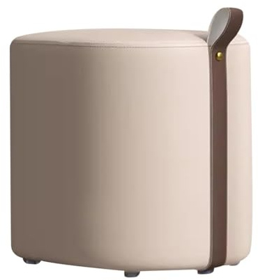 Sminkpall, byråstol, sminkstolar för flickor, skobänk, vardagsrumsfotpallar, lätt lyxig byråpall, liten fyrkantig pall, kort fåtölj (färg: khaki C)