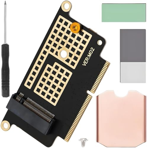 ZHUROUPU für MAC SSD Adapter 2230/2242 M.2 NVME SSD Konvertierungsadapter für MacBook Pro 2016 2017 13 Zoll A1708, M-Key/M&B Key M.2 NGFF NVME SSD zu 22 + 34-poligem Anschlussstecker-Ersatz