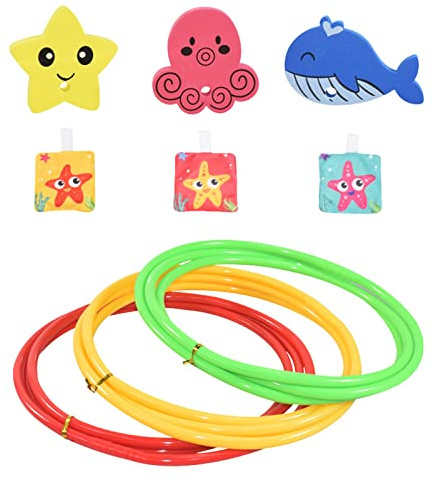 Lawnrden Anello da Nuoto per Piscina Anello da Immersione da Immersione per Piscina Giocattoli da per Regalo Estivo per Bambini 31, 50 Pollici 3 Pezzi