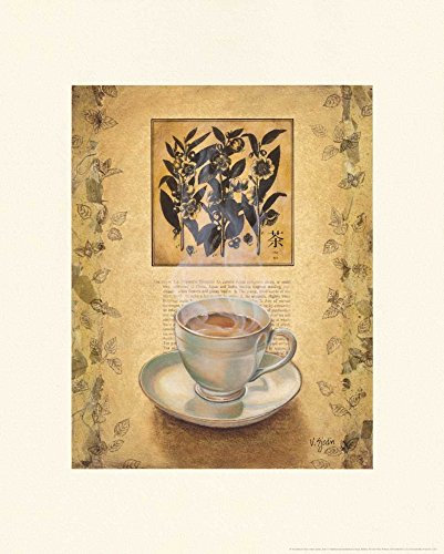 Lienzo con caja de té definido Sjodin Valerie - Comida vertical Arte impresión té café cocina restaurante bebida bebida marco flotante 28_X_22_in