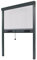 Store moustiquaire fenêtre alu recoupable (largeur x hauteur) -protection insecte ajustable (Lg 1500 mm x Ht 1600 mm, Gris Anthracite Ral 7016)