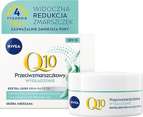 NIVEA Q10 Utjämning Extra lätt anti-rynk dagkräm SPF 15, 50 ml