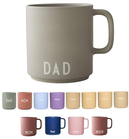 Design Letters kaffemugg med handtag pappa | DAD-mugg | present pappa | kopp pappa | porslin kaffekopp | Favoritperson present | Kopp med ordspråk | Cappuccinokoppar | tekopp 250 ml