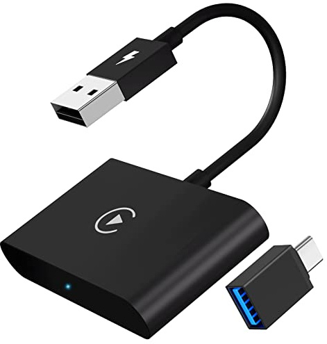 Kabelloser CarPlay Adapter für iPhone, Dongle, konvertiert werksseitig verkabeltes zu kabellosem CarPlay, kompatibel für Audi/Porsche/Benz, 5 GHz WiFi-Auto-Connect, iOS 13+