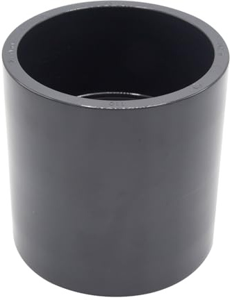 Baumaxxe Manguito PVC-U 110 mm PN16 Gris - bm263 | Unión recta con tope interior, ideal para tubería de presión, piscinas, riego, estanques y acuariofilia.