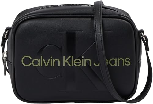 Calvin Klein Damen Umhängetasche Camera Bag Klein, Schwarz (Black/Dark Juniper), Einheitsgröße