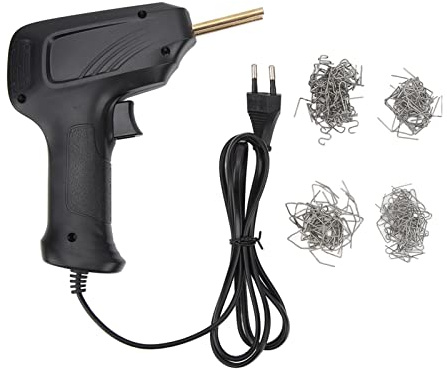 YWBL-WH Saldatore di Plastica Kit Cucitrice a Caldo Saldatore di Plastica Pistola 50W Spina UE 220V Saldatrice per Riparazione Automobilistica (Nero)