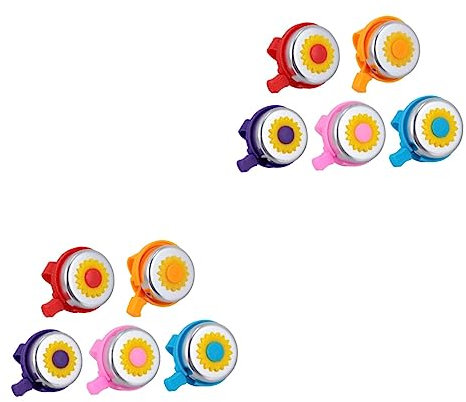 INOOMP 2 Set Campanello per Bambini Campanello per Bici per Scooter A Forma di Fiore con Suono 5 Pezzi*2