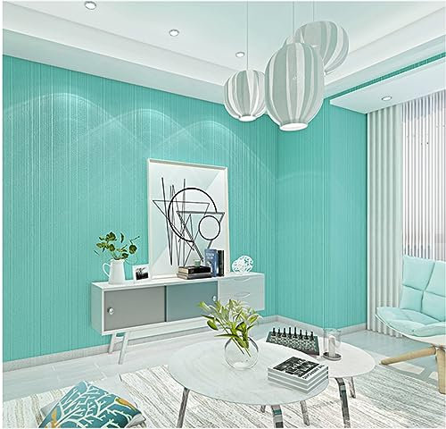 CULTS Hellblau Vliestapete 9,5 m x 0,53 m Vertikaler Streifen Tapete Modernes Design Einfarbig Tapete für Flur Wohnzimmer Schlafzimmer Büro